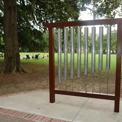 Image: A public xylophone in Forsyth Park