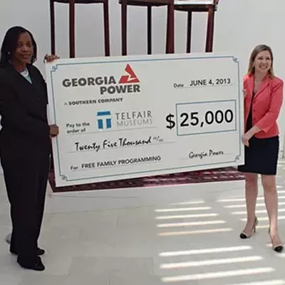 Image: GA Power gives Telfair HUGE check, literally