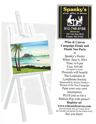 Image: Leukemia & Lymphoma Wine & Canvas Painting Party