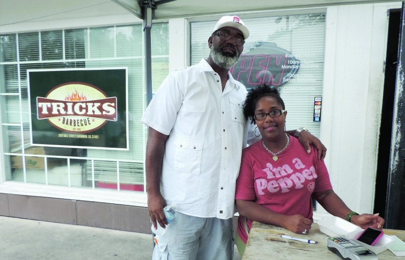 Ricky and Maureen Walker, owners of Trick’s BBQ. Photo by Cheryl Baisden Solis