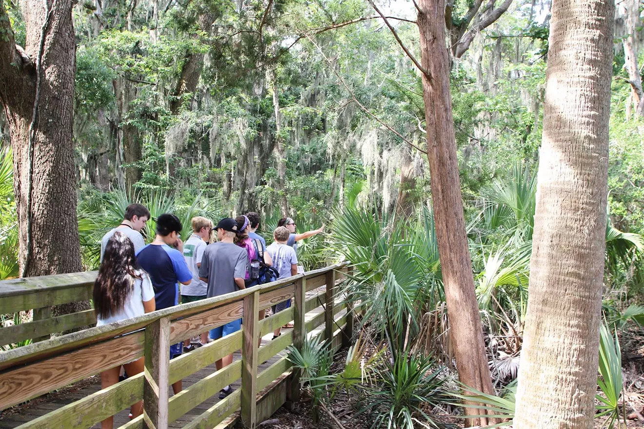 Explore the maritime forest with a guided walk at the UGA Aquarium.