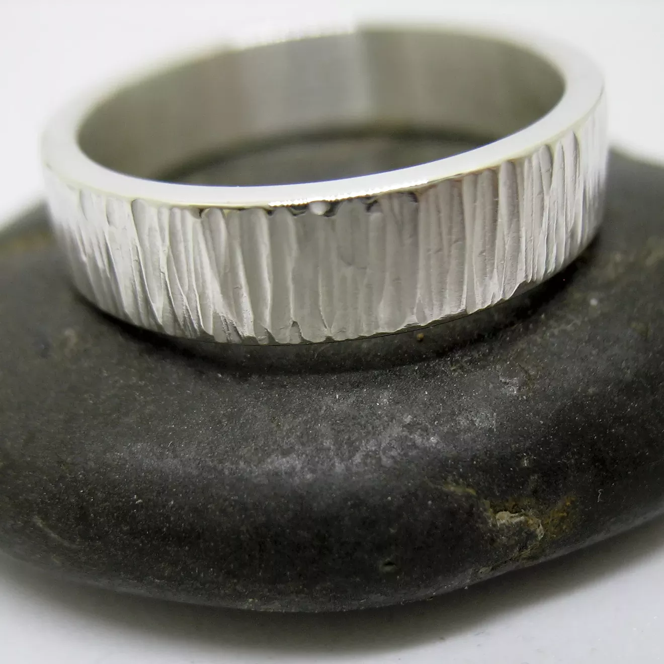 Hammered Silver Band