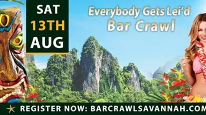 Image: Everybody Get's Lei'd Hawaiian Themed Bar Crawl