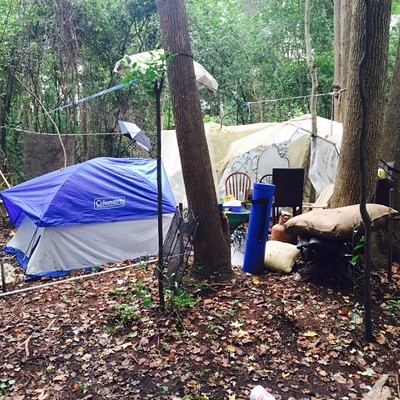 Two arrested at homeless camp