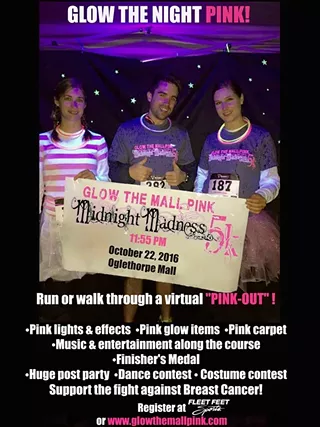 Image: Glow The Mall Pink Midnight Madness 5K