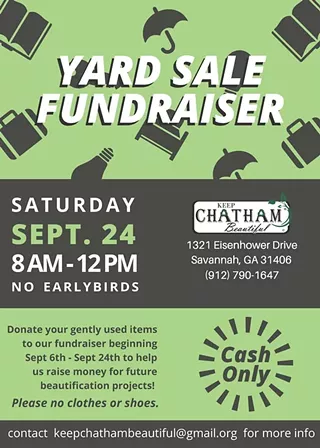 Image: Yard Sale Fundraiser - Keep Chatham Beautiful