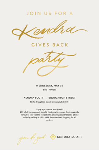 Horizons Giving Day Party at Kendra Scott