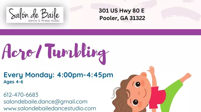 Image: Acro/Tumbling Series at SdeBDanceStudio Pooler, GA (ages 4-6)