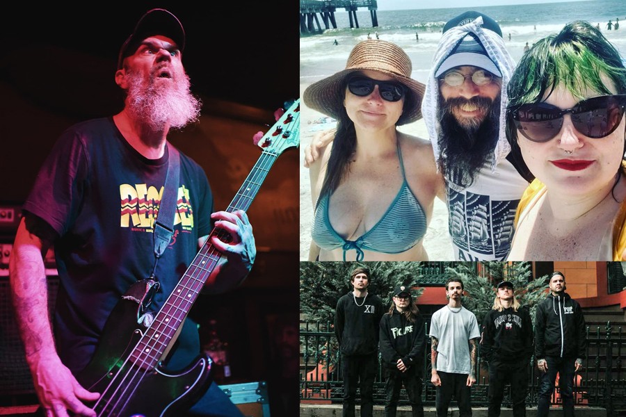Upcoming AURA Fest headliners, including Dixie Dave Collins and Weedeater left, and SHEHEHE, top right, and Savannah’s Depressor, bottom right, prepare to take the stage for upcoming shows as part of the all-underground-rock-all-day event, or Aura Fest 2021-2022.
