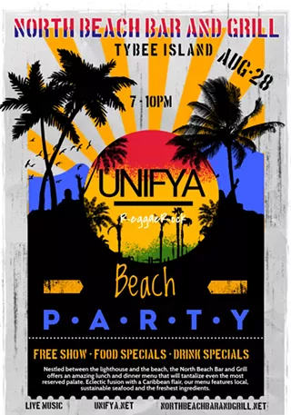Image: Beach party with Unifya reggae band