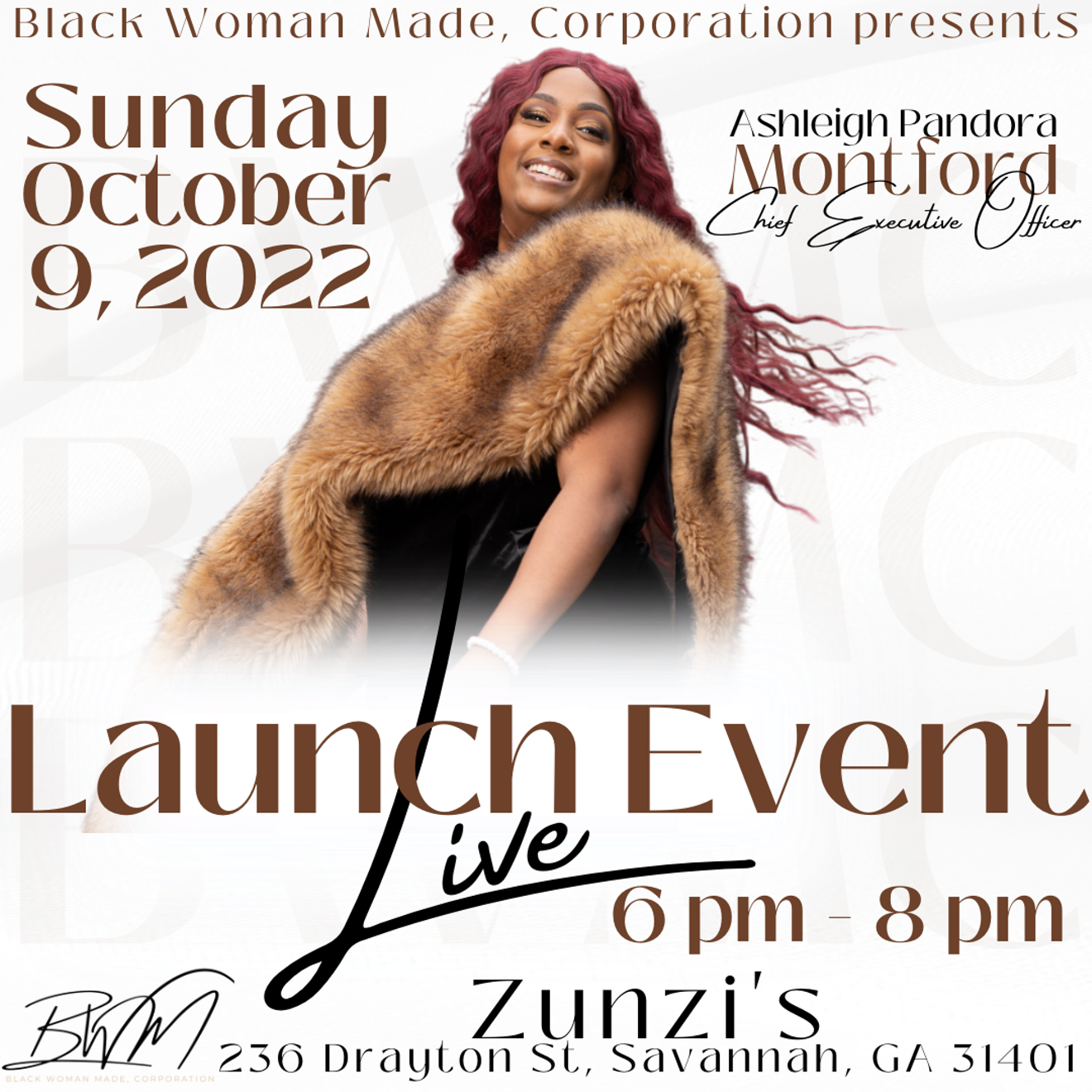 BWMC Launch Event Flyer