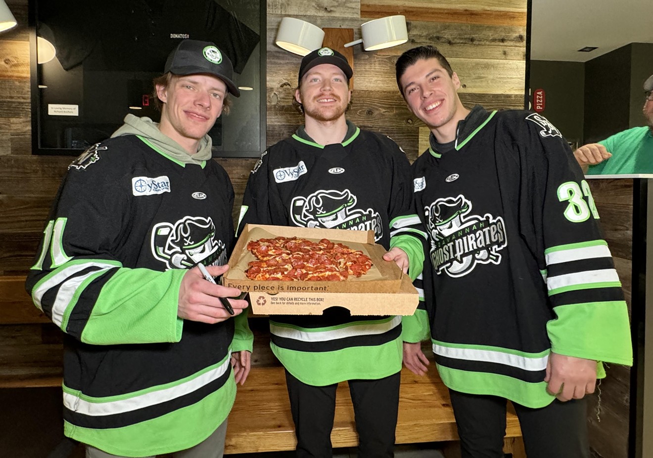 DONATOS Pizza Welcomes Ghost Pirates Players