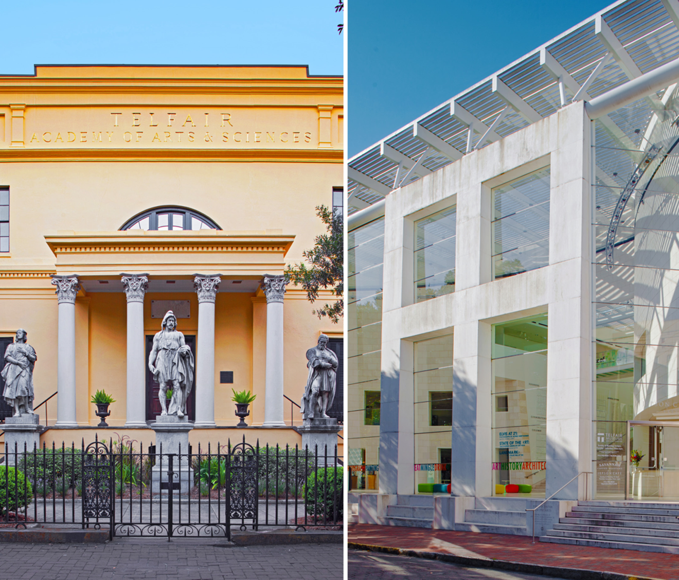 Telfair Academy (left) Jepson Center (right)