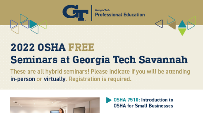 Georgia Tech Savannah: OSHA Infectious Disease Training for Funeral Home Workers