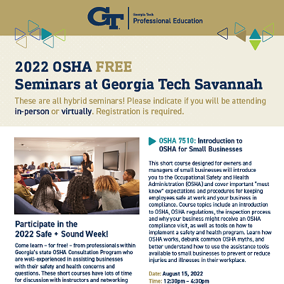 Georgia Tech Savannah: OSHA Infectious Disease Training for Funeral Home Workers