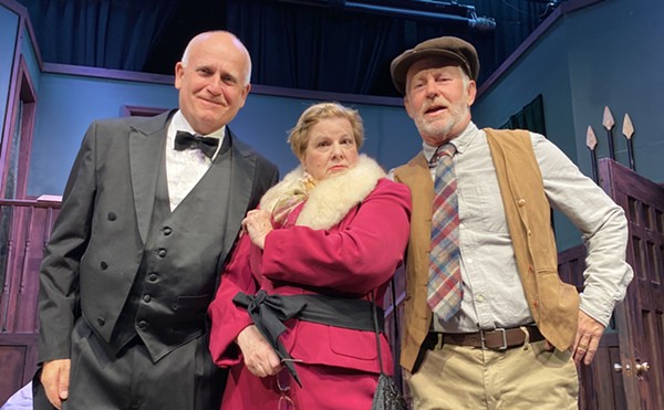 Get ready to solve a comical whodunit at Tybee Post Theater's 'Something's Afoot'