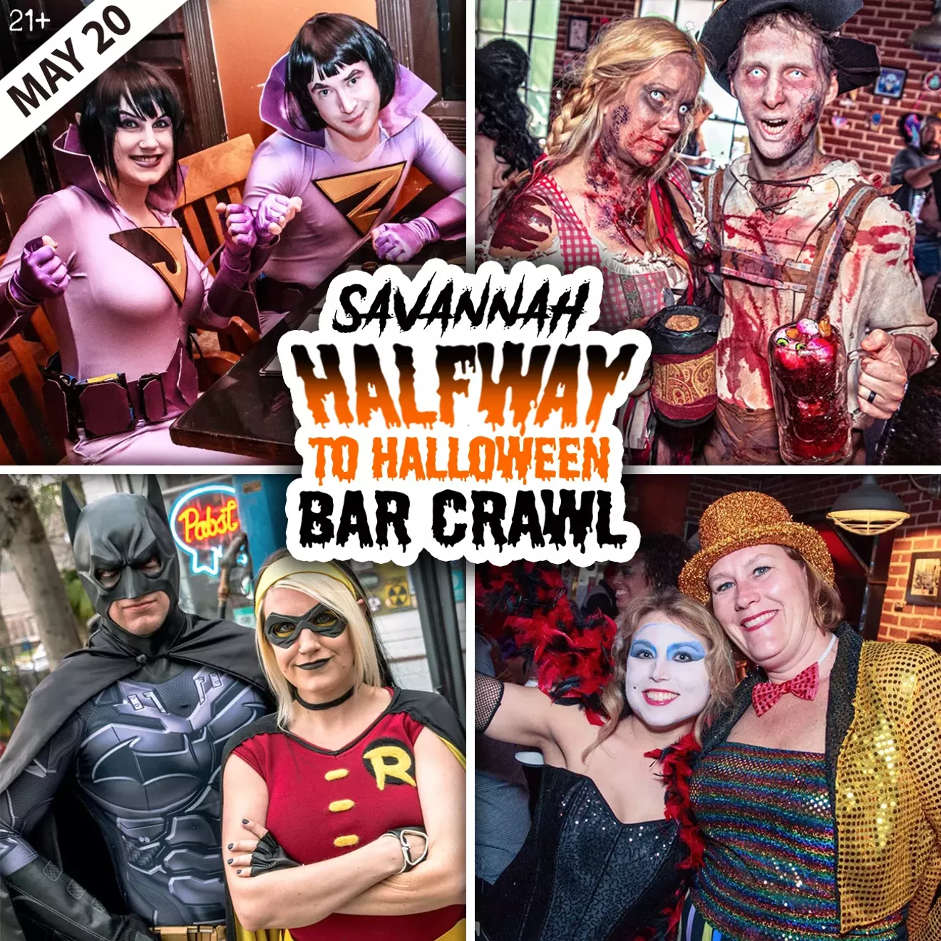 Join us May 20th in historic Savannah as we get HALFWAY TO HALLOWEEN! (21+)