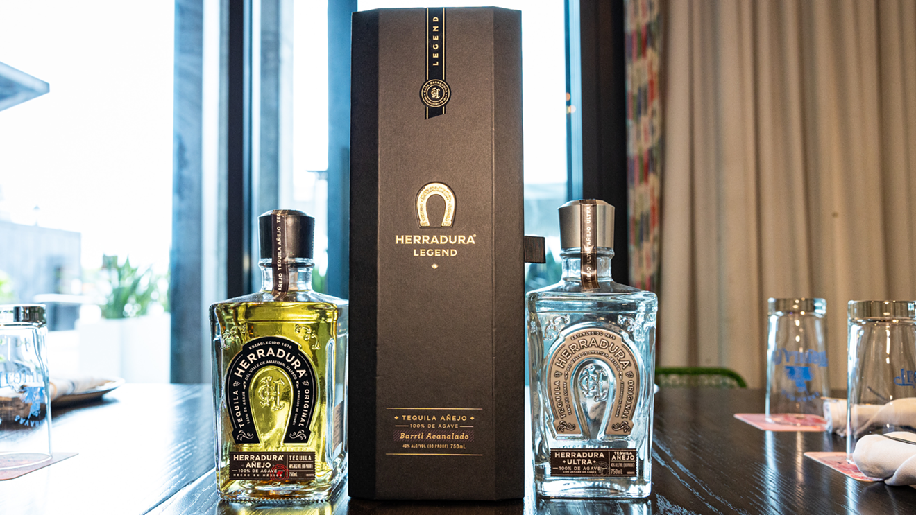 Herradura tequila bottles to be featured at the pairing dinner.