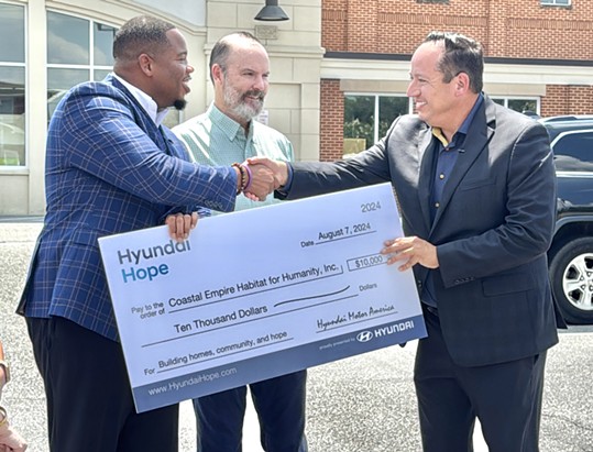 Hyundai Hope Check Presentation to Habitat for Humanity