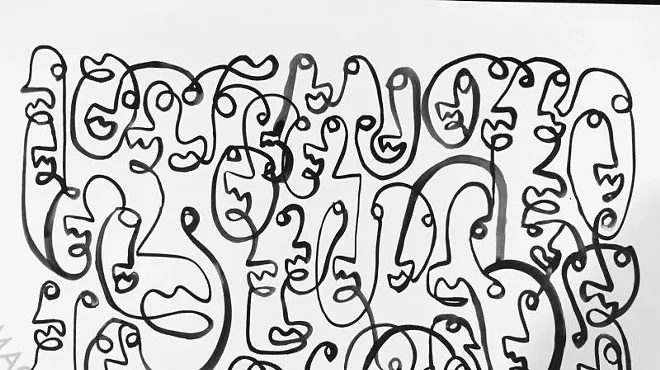Image: Maggie Roth draws the line