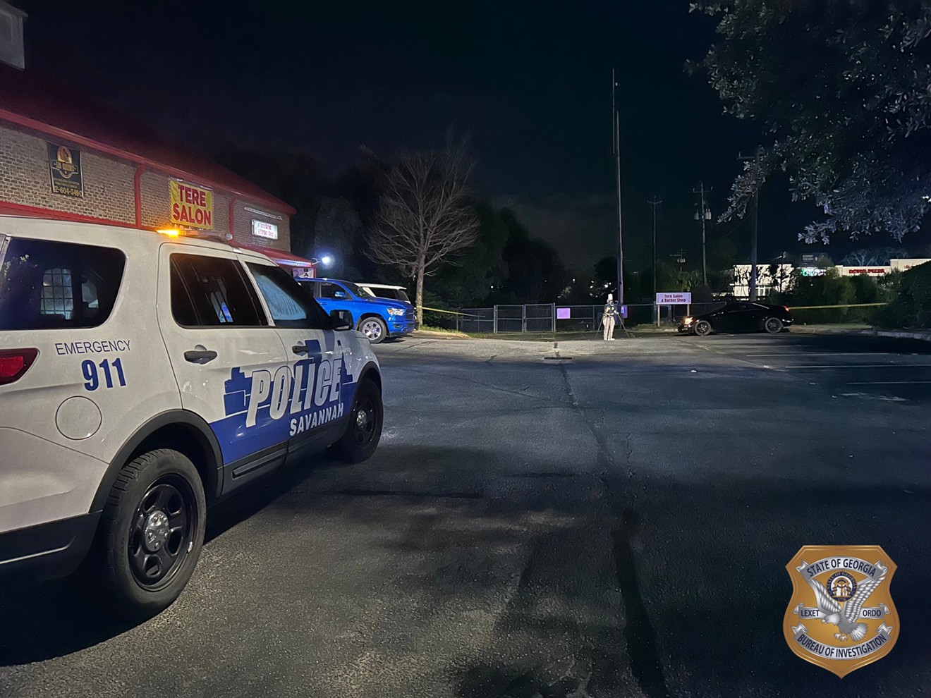 Officers on the scene of an officer-involved shooting in 2024 in Savannah