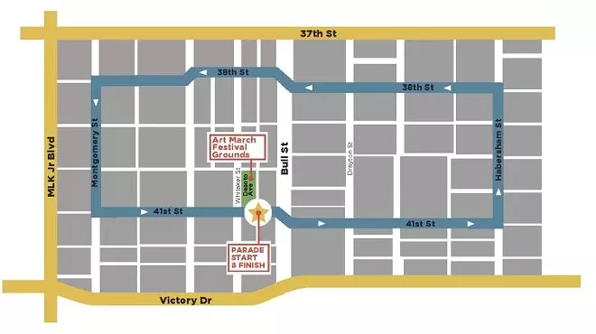 Image: New Art March Parade and Festival travels one happy mile through Starland