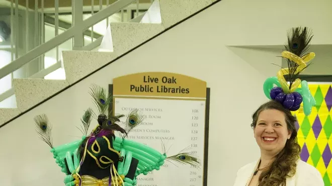 Image: Partying with the library krewe