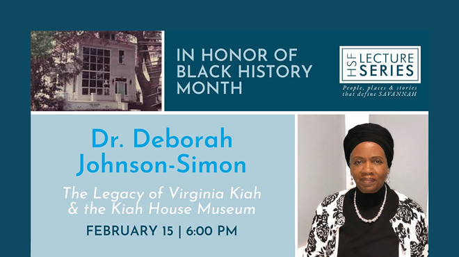 "People, Places and Stories That Define Savannah" Lecture Series: Dr. Deborah Johnson-Simon