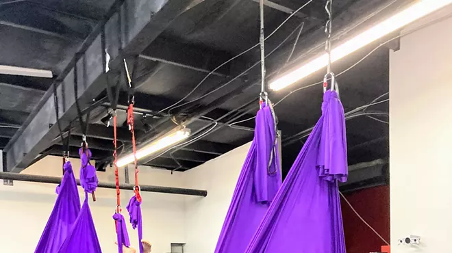Image: Private and Public Aerial Yoga Class Beginner Friendly