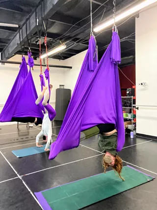 Image: Private and Public Aerial Yoga Class Beginner Friendly