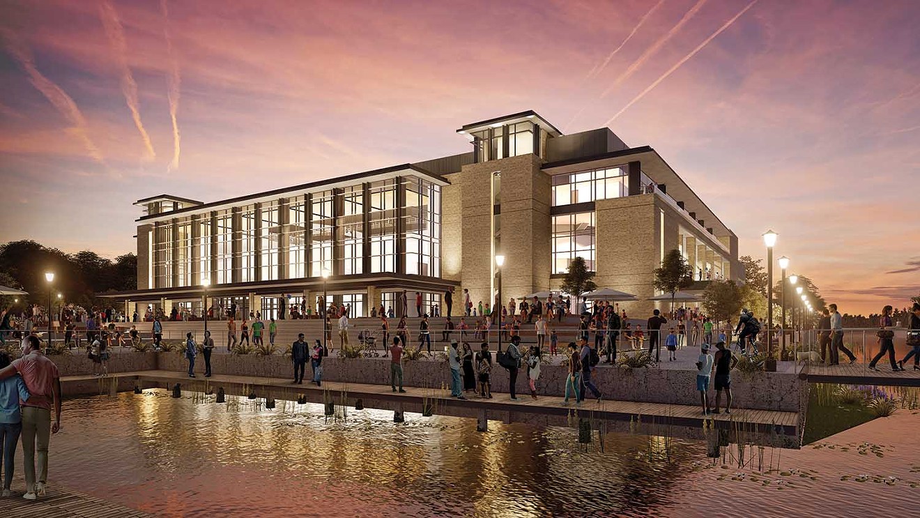 A rendering of the new Oak View Group-Savannah Arena shows details of the structure to be built in the Canal District.