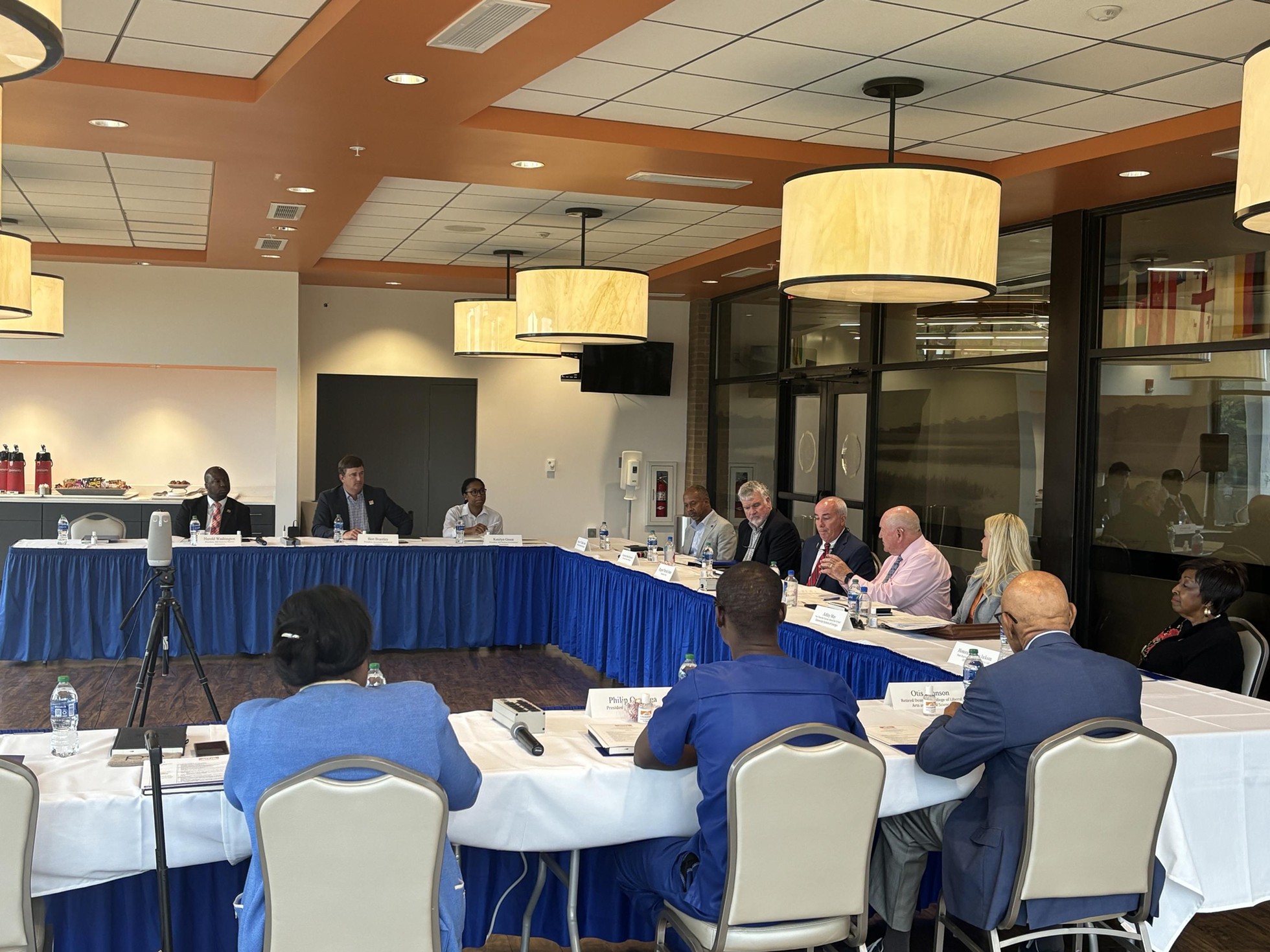 Clockwise from top left: Harold Washington, Bert Brantley, Katelyn Green, T. Dallas Smith, Harold Reynolds, Patrick Jones, Sonny Perdue, Ashley May, Edna Jackson, Otis Johnson, Philip Omunga, Gwendolyn Boyd. Not pictured: Ann Levett