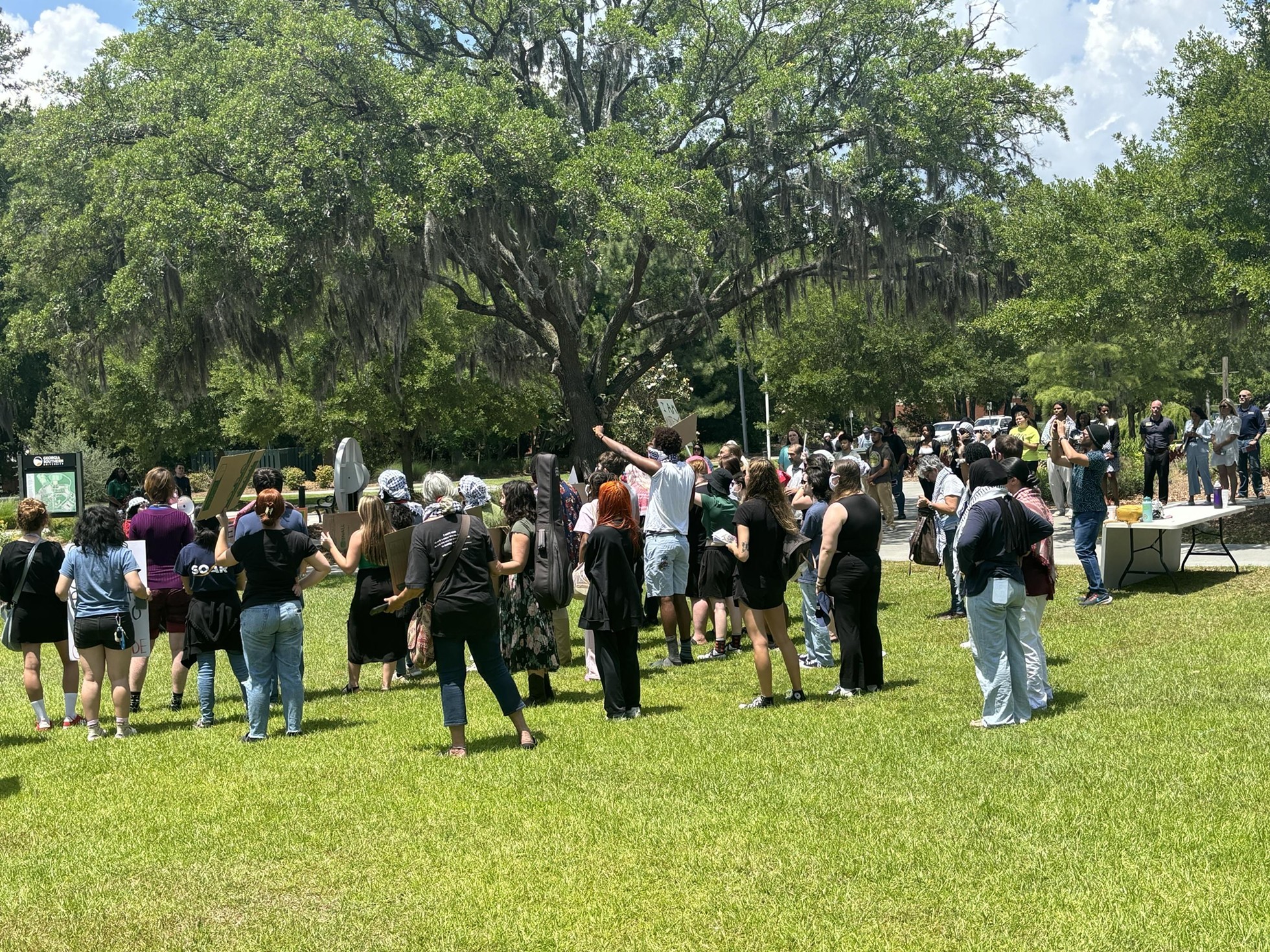 Scenes from a pro-Palestine rally on the Armstrong campus of Georgia Southern in Savannah on May 2