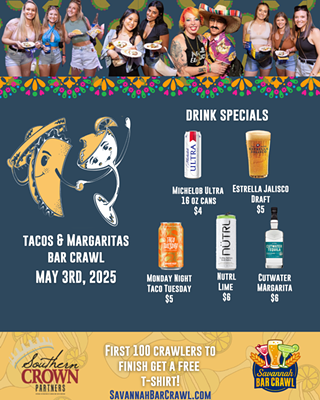 Image: Tacos and Margaritas Bar Crawl