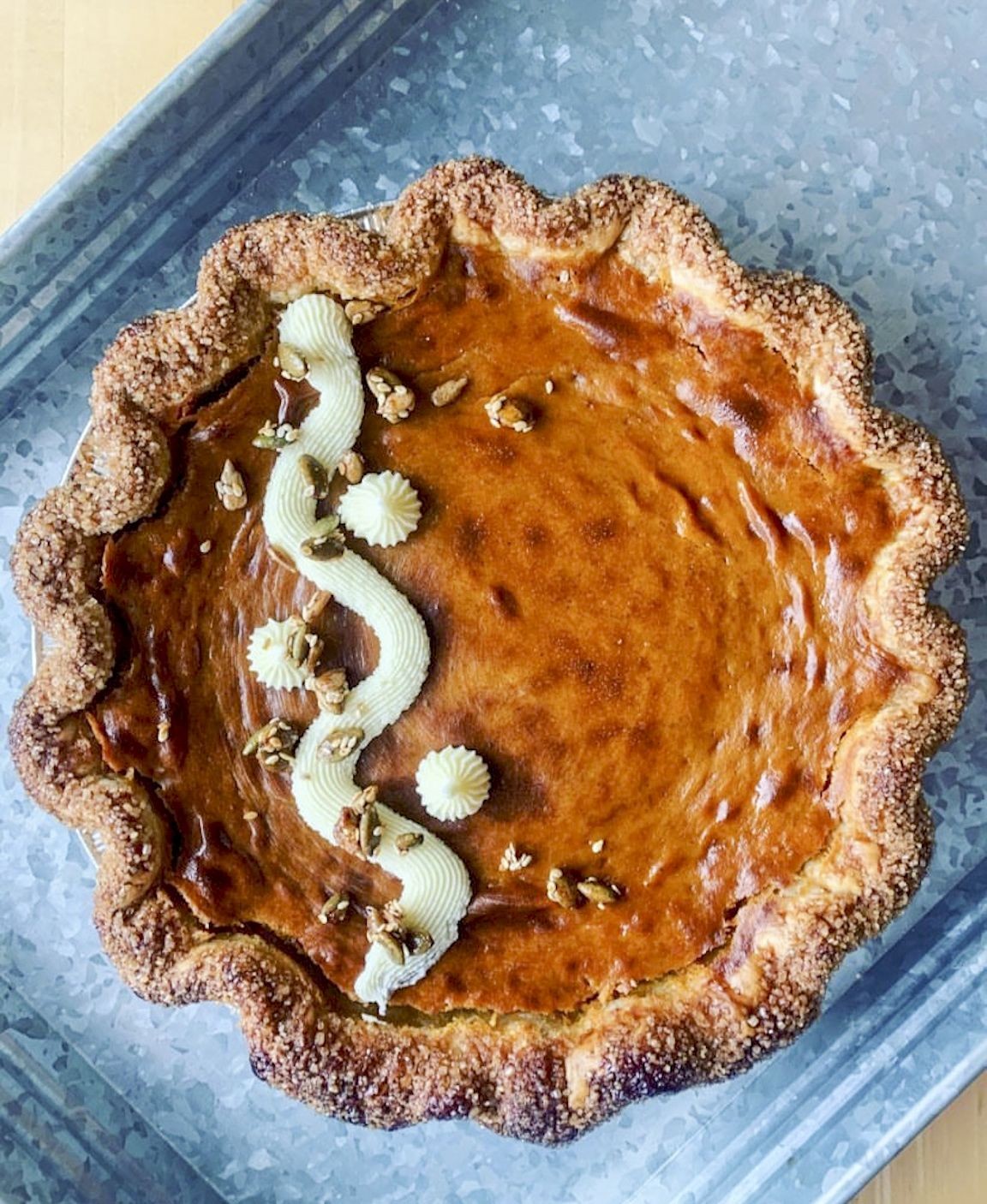 The pumpkin pie from Auspicious Baking Company