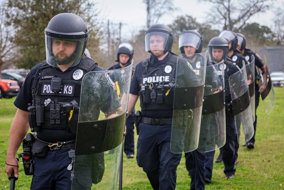 Tybee police officers during training sessions with Savannah police officers early in 2024