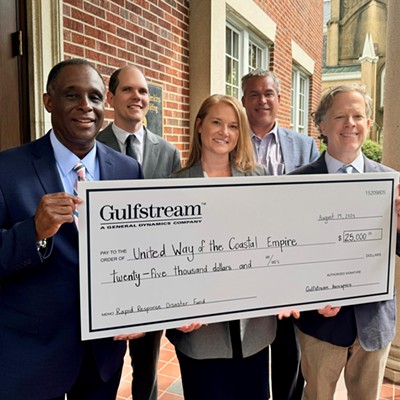 United Way of the Coastal Empire announces $25,000 donation from Gulfstream Aerospace Corp. to Rapid Response Disaster Fund