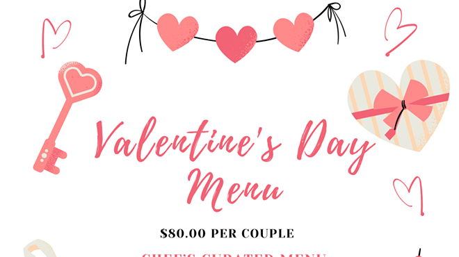 Image: Valentine's Day Menu