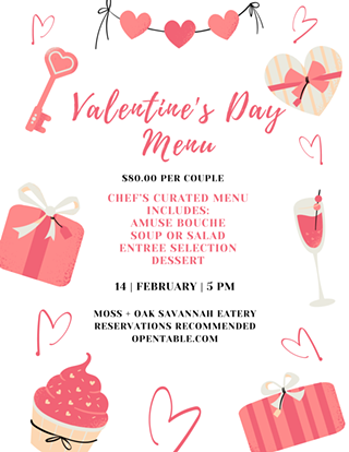 Image: Valentine's Day Menu