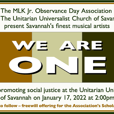 MLK Jr. Observance Day Association and UUChurch of Savannah
